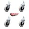 Service Caster 3 Inch Thermoplastic Rubber Wheel 5/16 Inch Threaded Stem Caster SCC, 4PK SCC-TS05S310-TPRS-5161815-4 - alternate 1